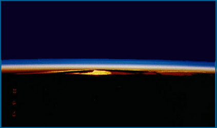 Earth's Thin Biosphere - courtesy NASA