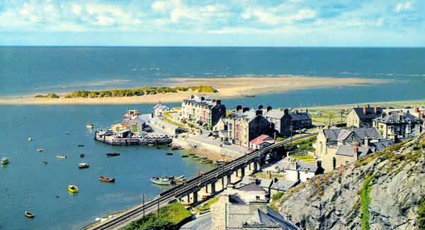 View of Island off Barmouth before the Barrage