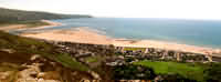 view from mountain of central area of Barmouth - full size view =33K