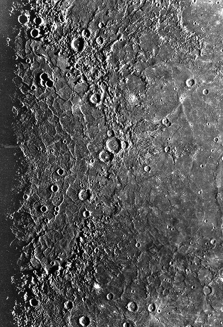 Stereographic mosaic of Caloris Basin - courtesy NASA