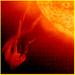 EIT solar flare image, Jan2000 - click for enlargement- size=21K