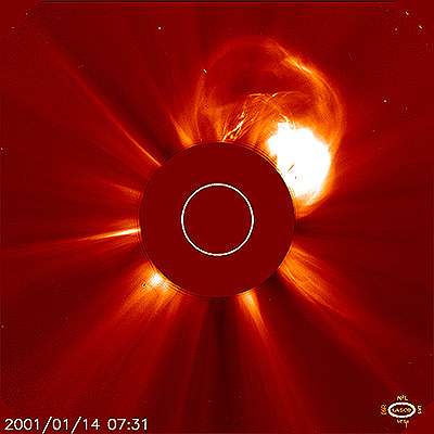 The Sun - LASCO Image of Coronal Mass Ejection