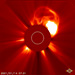 LASCO C2 Coronal Mass Ejection 14.Jan.01 - click for enlargement, size=12K