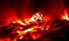 TRACE solar flare image, Sept 2000 - click for enlargement- size=32K