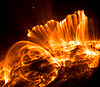 TRACE solar flare image, Nov 2000 - click for enlargement- size=49K