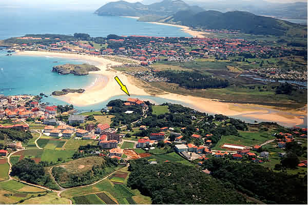 Aerial View of Hotel Olimpo Location